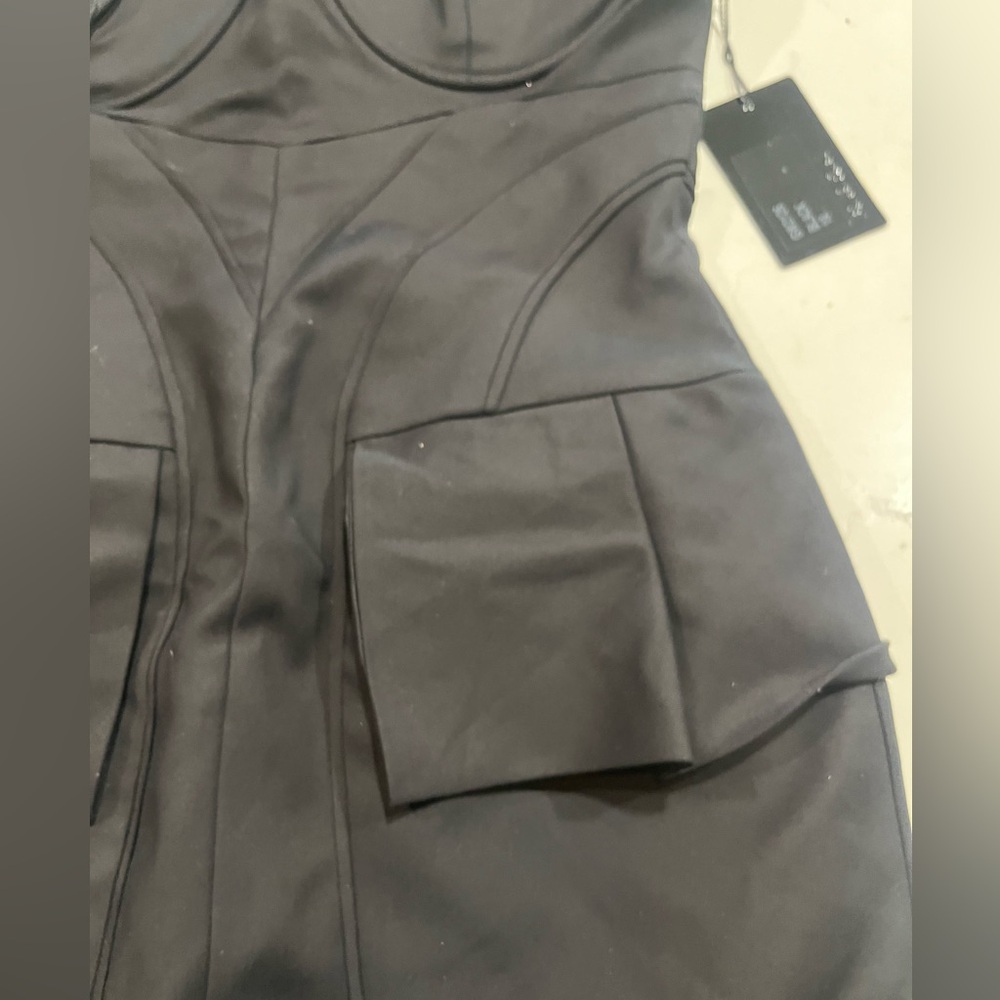 NWT LAMB Black Bustier Dress Size 10 - Picture 4 of 8